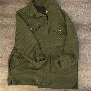 Olive Quilted Utility Jacket